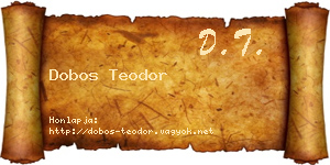 Dobos Teodor névjegykártya